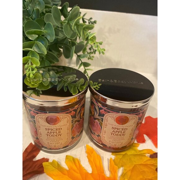 Bath & Body Works "Spiced Apple Toddy” New Signature Single Wick Candles (2) - Picture 3 of 6